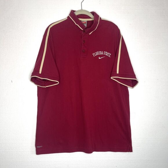 Nike Fit Dry Florida State University FSU Seminoles Polo Shirts size xl - Picture 1 of 7